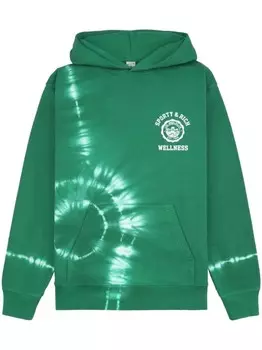 Толстовка с капюшоном Emblem Tie Dye Sporty & Rich, зеленый