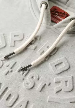Толстовка с капюшоном EMBOSSED LOGO GRAPHIC Superdry, светло-серый