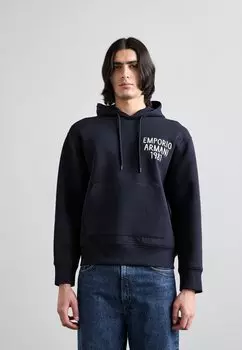Толстовка с капюшоном Emporio Armani, темно-синий