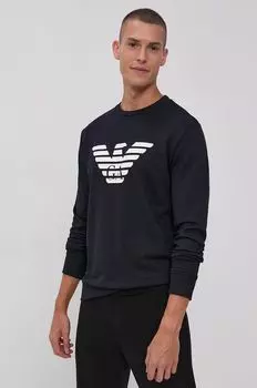 Толстовка с капюшоном Emporio Armani, темно-синий