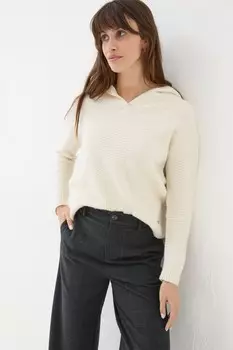 Толстовка с капюшоном Fatface с текстурой Fat Face, бежевый