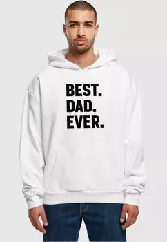 Толстовка с капюшоном FATHERS DAY BEST DAD EVER ULTRA HEAVY Merchcode, белый