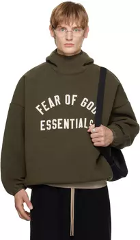 Толстовка с капюшоном Fear of God EENTIAL Brushed Fear of God ESSENTIALS, коричневый