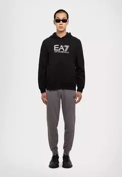 Толстовка с капюшоном FELPA EA7 Emporio Armani, черный
