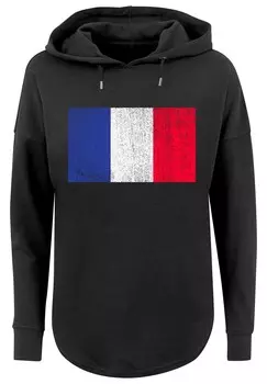 Толстовка с капюшоном FRANKREICH FLAGGE DISTRESSED F4NT4STIC, черный