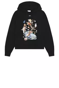 Толстовка с капюшоном Fresco car skate Off-White, black & white