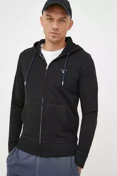 Толстовка с капюшоном Gant, черный