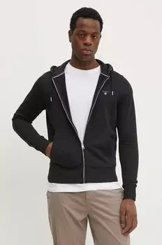 Толстовка с капюшоном Gant, черный