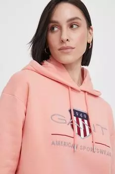 Толстовка с капюшоном Gant, розовый