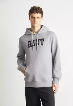 Толстовка с капюшоном GANT, серый