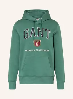 Толстовка с капюшоном Gant, зеленый