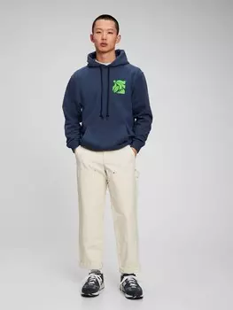 Толстовка с капюшоном Gap, синий