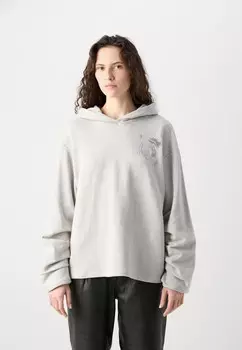 Толстовка с капюшоном GATHERED SLEEVE OVERSIZED FIT HOODIE Scotch & Soda, светло-серый