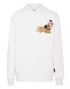 Толстовка с капюшоном Гавайи Philipp Plein, белый