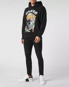 Толстовка с капюшоном Гавайи Philipp Plein, черный