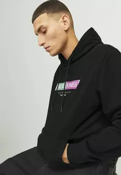 Толстовка с капюшоном GEDRUCKT Jack & Jones, черный