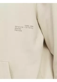 Толстовка с капюшоном GEDRUCKT Jack & Jones, молочный