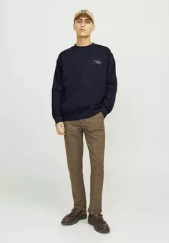 Толстовка с капюшоном GEDRUCKT Jack & Jones, темно-синий