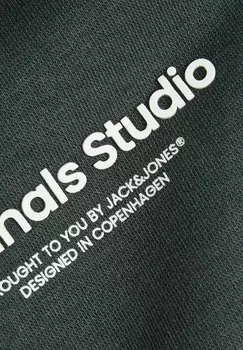 Толстовка с капюшоном GEDRUCKT Jack & Jones, темно-зеленый
