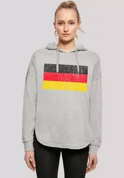 Толстовка с капюшоном GERMANY FLAGGE DISTRESSED F4NT4STIC, серый