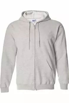 Толстовка с капюшоном Gildan Heavy Blend на молнии, цвет ash