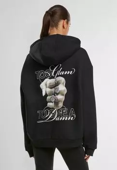 Толстовка с капюшоном GIVE A DAMN FLUFFY Mister Tee, черный