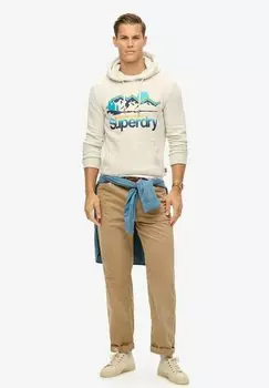 Толстовка с капюшоном GREAT GRAPHIC Superdry, светло-серый