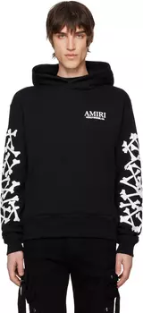 Толстовка с капюшоном Grey Bones Stacked AMIRI, светло-серый