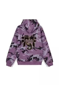 Толстовка с капюшоном GRIMEY ALL OVER PRINT TUSKER TEMPLE VINTAGE Grimey, фиолетовый