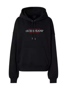 Толстовка с капюшоном GUESS JEANS Sweatshirt AMERICAN, черный