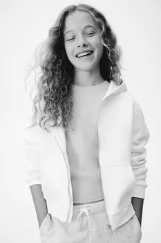 Толстовка с капюшоном H&M, белый