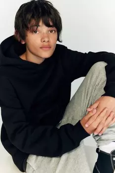 Толстовка с капюшоном H&M, черный
