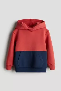Толстовка с капюшоном H&M, красный