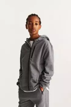 Толстовка с капюшоном H&M, серый