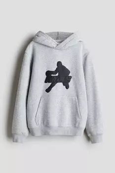 Толстовка с капюшоном H&M, серый