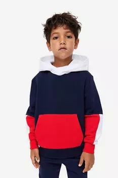 Толстовка с капюшоном H&M, синий