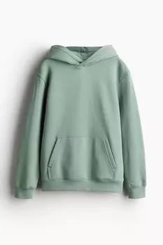 Толстовка с капюшоном H&M, зеленый