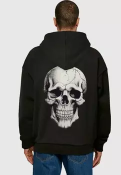 Толстовка с капюшоном HALLOWEEN SKULL Merchcode, черный