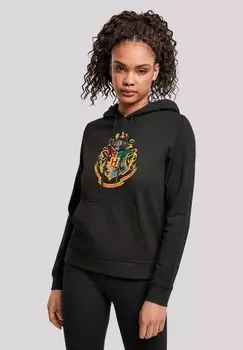 Толстовка с капюшоном HARRY POTTER HOGWARTS CREST GOLD F4NT4STIC, черный