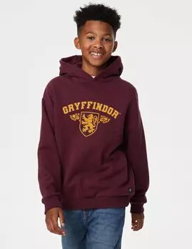 Толстовка с капюшоном Harry Potter из хлопка (6–16 лет) Marks & Spencer, бургундия