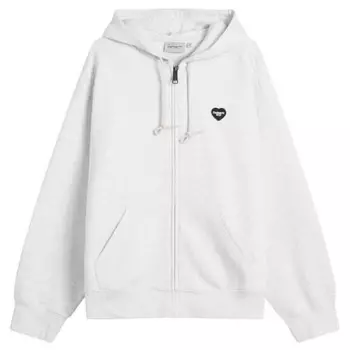 Толстовка с капюшоном Heart II Hartt Carhartt Wip, цвет ash heather