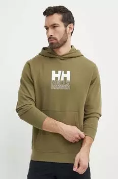 Толстовка с капюшоном Helly Hansen, зеленый