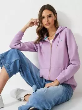Толстовка с капюшоном heritage на молнии Crew Clothing, цвет Pastel Pink