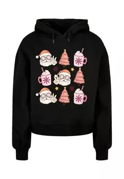 Толстовка с капюшоном HIPPIE SANTA WEIHNACHTEN TREE COCOA F4NT4STIC, черный
