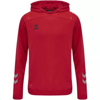 Толстовка с капюшоном Hmllead Poly Hoodie Mens HUMMEL, малиновый красный/красный/красный