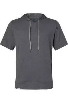 Толстовка с капюшоном Holloway Eco Revive Ventura Soft Knit с коротким рукавом, цвет carbon heather