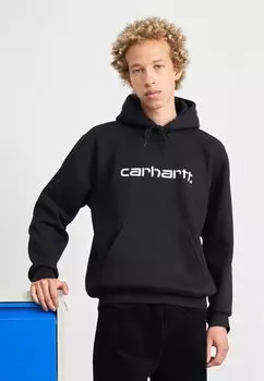 Толстовка с капюшоном Hooded Carhartt WIP, цвет black/white