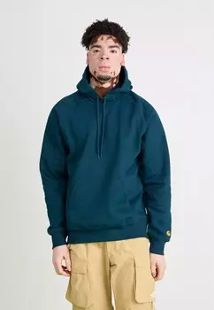 Толстовка с капюшоном HOODED CHASE Carhartt WIP, цвет Duck Blue/Gold