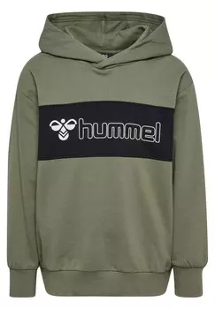 Толстовка с капюшоном Hummel, оливковый