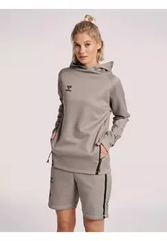 Толстовка с капюшоном Hummel, серый меланж